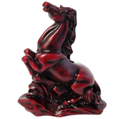 Cal rosu in doua picioare, statueta feng shui pentru dragoste, 9 cm foto