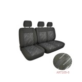 Huse Auto Textil 2+1 Premium Scaun Sofer si Bancheta Stanga, Negru cu dungi multicolore cod 105
