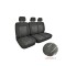 Huse Auto Textil 2+1 Premium Scaun Sofer si Bancheta Stanga, Negru cu dungi multicolore cod 105