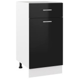 Cumpara ieftin Dulap inferior cu sertar &ldquo;Lyon&rdquo;, negru extralucios 40x46x81,5cm