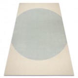 Covor din l&acirc;nă FLUX 461.10.AE500 OSTA - Geometric, structural, loft albastru / crem, 240x340 cm
