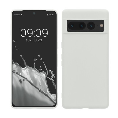 Husa kwmobile pentru Google Pixel 7 Pro, Silicon, Alb, 59400.48 foto