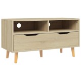 Cumpara ieftin Comoda TV, stejar sonoma, 90x40x48,5 cm, lemn prelucrat
