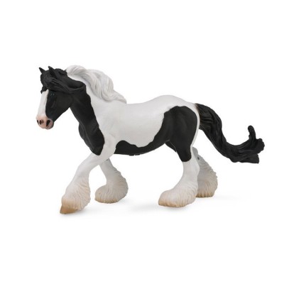 Figurina Cal Gypsy Mare - alb si negru XL Collecta foto