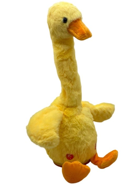 Jucarie interactiva de plus - Rata galbena dansatoare