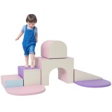 HOMCOM, 7 PCS module motricitate bebeluși, parcurs motricitate din spumă EPE, pentru copii preșcolari, multicolor | Aosom Romania