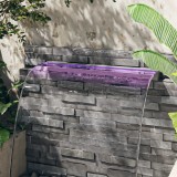 vidaXL Deversor de cascadă cu LED-uri RGB, 108 cm, oțel inoxidabil 151412