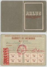 Romania, ARLUS, Carnet de membru, Craiova, 1952