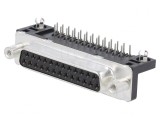 Conector D-Sub 25-Pin Soclu Mamă Montare Panou 90&deg;