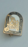 M3 I 11 - Insigna - tematica industrie - inscriptia MASINEXPORT ROMANIA, Romania de la 1950
