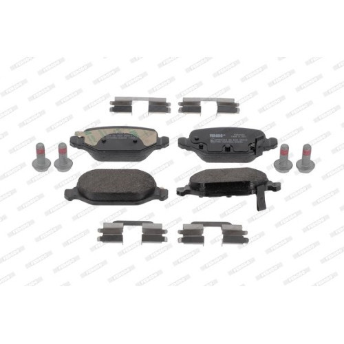 Set placute frana spate FERODO, Fiat Panda (312 , 319 ), 02.12-, Panda Van (312 , 519 ), 02.12-, spate; Pentru diametru diSC frana [mm] : 240; puntea