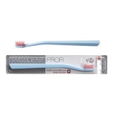 Cumpara ieftin Periuta de dinti albastra cu peri roz Extra Soft Gentle, 1 bucata, Swissdent