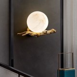 Aplica de perete ZYTEQ&reg;, usoara, design elegant, lumina calda LED, 20x30 cm, pentru baie, living, dormitor, hol, tehnologie moderna, culoare aurie