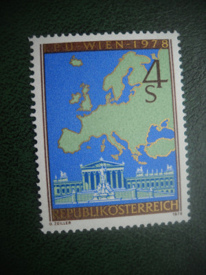 HOPCT TIMBRE MNH 773 CONFERINTA INTERPARLAMENTARA VIENA 1978 -1 VAL AUSTRIA foto