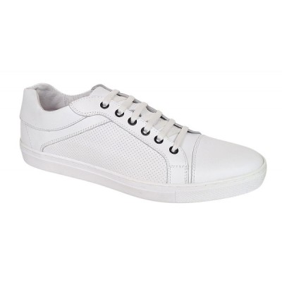 Sneakers barbati casual din piele naturala - Model Alb 1021 foto