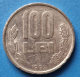100 lei 1992, Rom&acirc;nia, 9 cu coadă scurtă