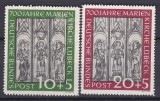 DB1 700 ANi Biserica Maria din Lubeck 1951 Germania 2 v. MH 2 poze conditia din imagini