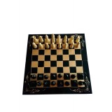 Set de șah mare din lemn 50x50 tablă de șah piesă de șah cutie joc de dame table negru