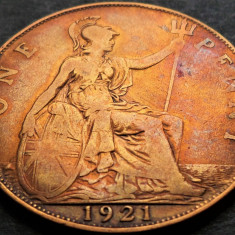 Moneda istorica 1 (ONE) PENNY- MAREA BRITANIE, anul 1921 * cod 4707