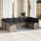 vidaXL Set de canapele pentru grădină cu pernă 9 pcs Gri Rattan poli 3354868