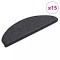 vidaXL Covorașe scări autoadezive, 15 buc. gri 65x21x4cm, aspect sisal