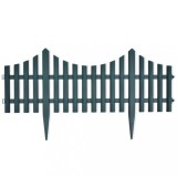 Cumpara ieftin Gard despartitor de peluza, 17 buc., verde, 10 m