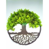 Tablou handmade, Arborele Vietii, cu licheni naturali stabilizati, 45 cm
