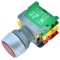 Buton LBF22-1-O/C-R fi22.5mm rosu