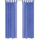 Cumpara ieftin Draperii din voal, 2 buc., 140 x 225 cm, albastru regal, vidaXL