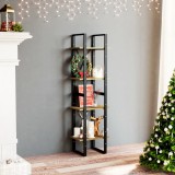 VidaXL Bibliotecă cu 4 rafturi, maro, 40x30x140 cm, lemn masiv de pin