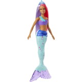 Papusa Barbie Dreamtopia - Sirena cu coronita albastra, Mattel