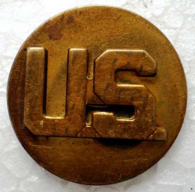 I.025 USA SUA INSEMN GRAD MILITAR US U.S. ARMY LAPEL COLLAR DISC 25,5mm foto