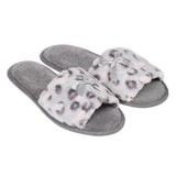 Papuci gri cu model animal print pentru femei &ndash; Confort și stil, CMCLASS
