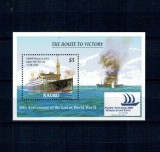 Nauru 2005 - Aniversare 60 de ani de la sf&acirc;rșitul celui de al doilea război mondial, vapoare, colita neuzata