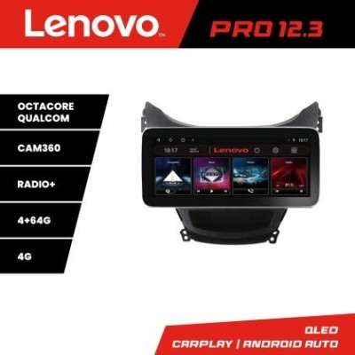 Navigatie Hyundai Elantra 2011-2013 K-092 Lenovo PRO 4+64 12.3 inch qled android 4G DSP gps internet Q CarStore Technology foto