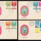 1978 Romania, 4 FDC CM Fotbal Argentina (serie + colita dt), LP 954 &amp; LP 955