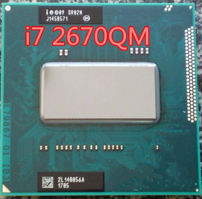 Intel Core i7-2670QM Sandy Bridge ivy SR02N (ca 2630QM 2720QM 2760QM 2820QM) foto