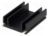 Radiator extrudat TO220 negru STONECOLD 37,5mm x 29mm x 12mm 13K/W