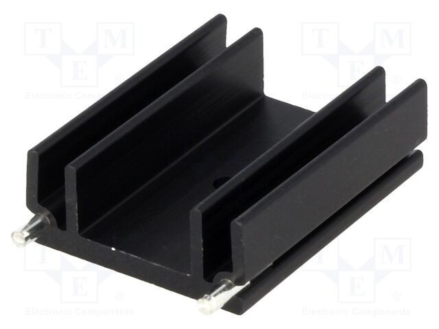 Radiator extrudat TO220 negru STONECOLD 37,5mm x 29mm x 12mm 13K/W