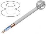 Cablu LON BUS 1x2x22AWG Cu folie Alb 125V