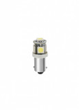 Bec Hyper-Led15 - 5SMD 24/28V T4W soclu metal BA9s 2buc - Alb Garage AutoRide, Lampa