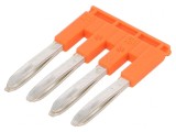 Punte cu șuruburi 4 piste portocalie 5,2mm 600V, TE Connectivity