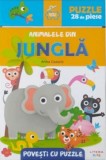 Povesti cu puzzle. Animale din jungla
