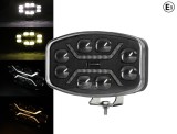 Cumpara ieftin Far LED cu functie DRL, lumina alba galbena 12-24V, pentru jeep, camion, utilaje agricole si altele