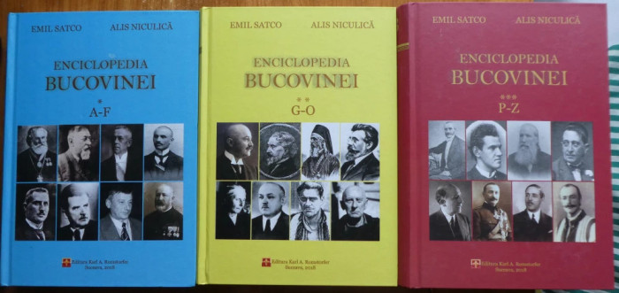 Emil Satco , Alis Niculica , Enciclopedia Bucovinei , Suceava , 2018 , 3 volume