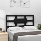 VidaXL Tăblie de pat, negru, 95,5x4x100 cm, lemn masiv de pin