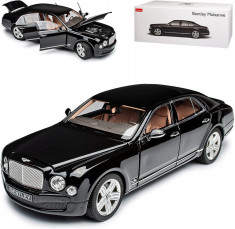 MASINUTA METALICA BENTLY MULSANNE NEAGRA SCARA 1 LA 18 foto