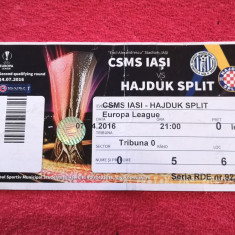 Bilet meci fotbal CSMS IASI - HAJDUK SPLIT (Europa League 14.07.2016)