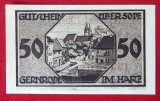 Germania notgeld 50 pfennig 1921 Gernrode UNC **