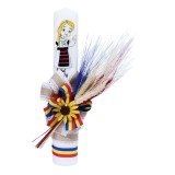 Cumpara ieftin Lumanare Traditionala de Botez cu Spice de Grau si Panglica cu Motive Traditionale - LB02